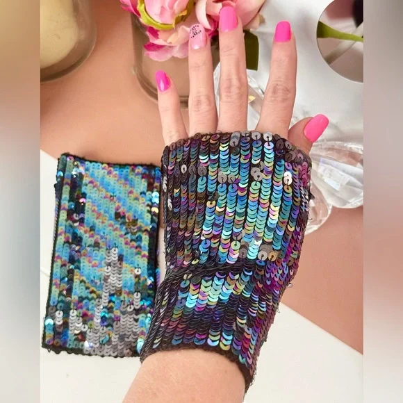 Dior Sequin Fingerless Gloves - Picture 1 of 4